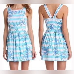 Lilly Pulitzer mini Dress Sandrine Shorely Floral Pearl Trim